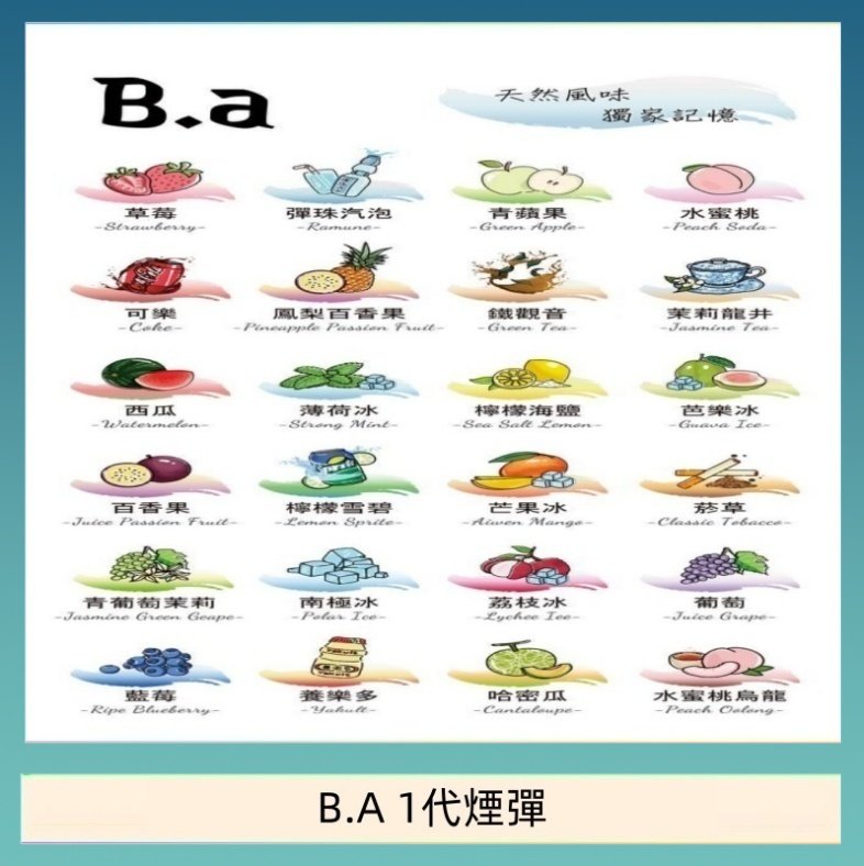 B.A 1代煙彈 B.A 一代主機煙彈電子煙一盒三顆